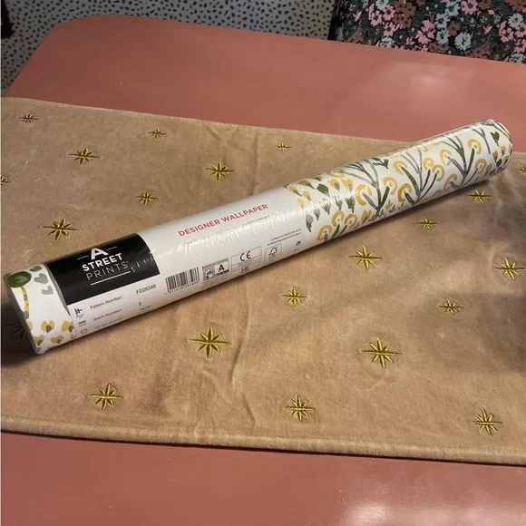 A Street Studios Chilton Yellow Wildflowers Floral Wallpaper sold@ Anthropologie - Picture 5 of 8